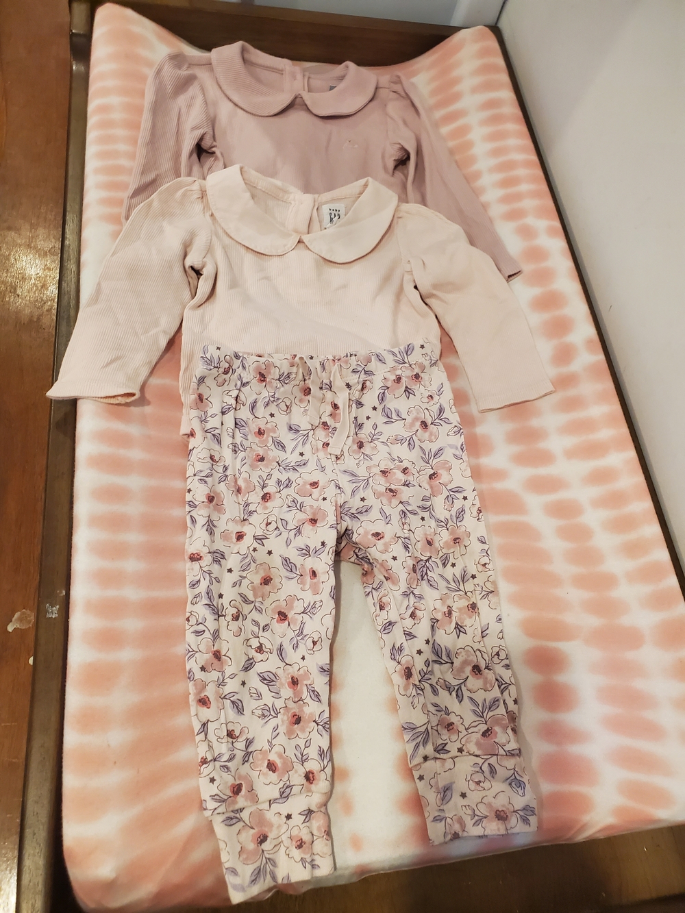 GAP 12-18 Month Baby Girls Pink and  Floral Matching Set